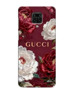 Чехол для Xiaomi Redmi Note 9S с картинкой «Gucci — бордовые розы»
