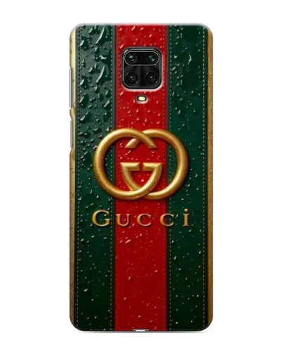 Чехол для Xiaomi Redmi Note 9S с картинкой «Gucci — фирменная полоса и золото» Чехол для Xiaomi Redmi Note 9S с картинкой «Gucci — фирменная полоса и золото»