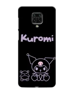 Чехол для Xiaomi Redmi Note 9S с картинкой «Kuromi — черный минимализм»