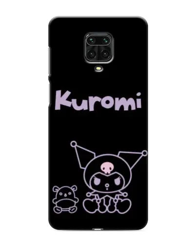 Чехол для Xiaomi Redmi Note 9S с картинкой «Kuromi — черный минимализм»