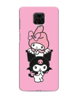 Чехол для Xiaomi Redmi Note 9S с картинкой «Трио My Melody и Kuromi»