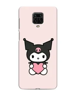 Чехол для Xiaomi Redmi Note 9S с картинкой «Kuromi и сердце»