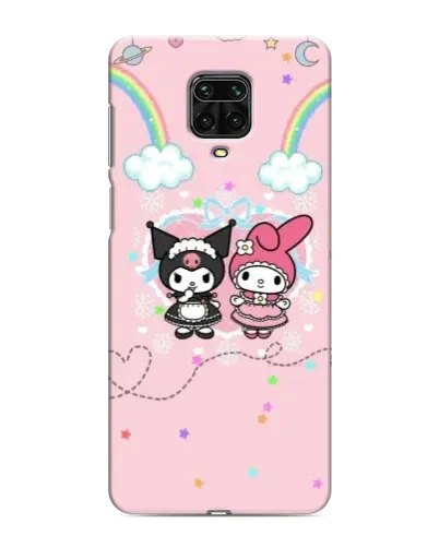 Чехол для Xiaomi Redmi Note 9S с картинкой «My Melody и Kuromi»