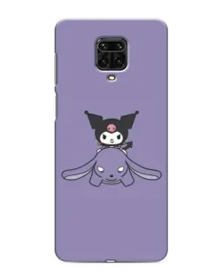 Чехол для Xiaomi Redmi Note 9S с картинкой «Kuromi на лиловом фоне»