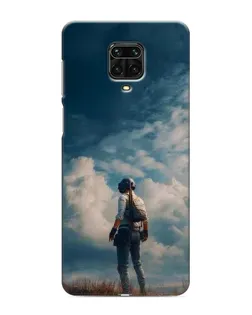 Чохол для Xiaomi Redmi Note 9S з картинкою «Герой PUBG на скелі»