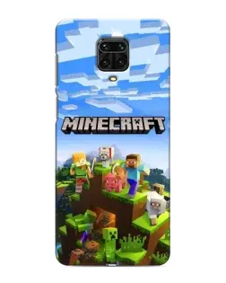 Чохол для Xiaomi Redmi Note 9S з картинкою «Minecraft класичний світ»