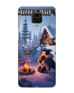 Чохол для Xiaomi Redmi Note 9S з картинкою «Зимовий Minecraft»