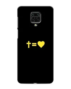 Чехол для Xiaomi Redmi Note 9S с картинкой «Сердце и Крест»