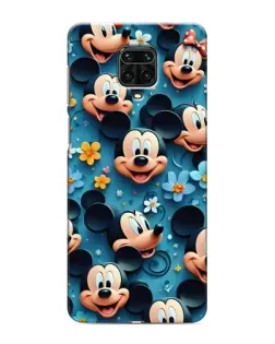Чохол для Xiaomi Redmi Note 9S з картинкою «Паттерн Міккі та Мінні»