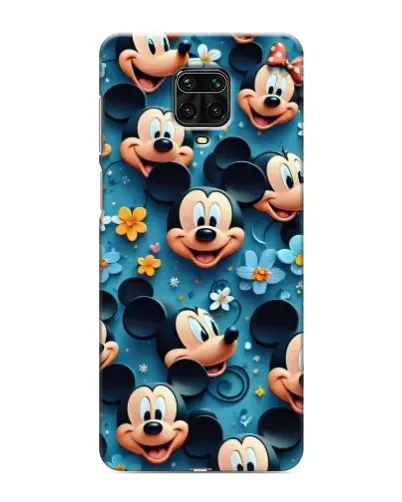 Чохол для Xiaomi Redmi Note 9S з картинкою «Паттерн Міккі та Мінні»