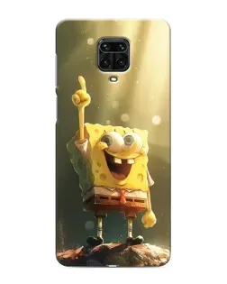 Чохол для Xiaomi Redmi Note 9S з картинкою «Сяючий Спанч Боб»