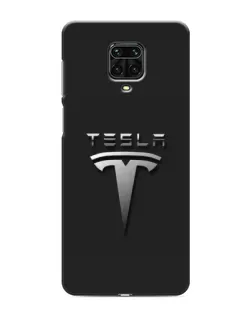 Чехол для Xiaomi Redmi Note 9S с картинкой «Стальной логотип Tesla»
