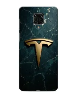 Чехол для Xiaomi Redmi Note 9S с картинкой «Мраморная Tesla Gold»