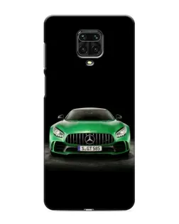 Чехол для Xiaomi Redmi Note 9S с картинкой «Mercedes — неоновый лого»