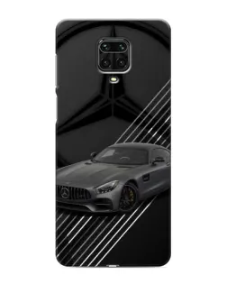 Чехол для Xiaomi Redmi Note 9S с картинкой «Mercedes AMG — графика»