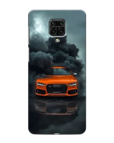 Чехол для Xiaomi Redmi Note 9S с картинкой «Audi в облаках дыма»
