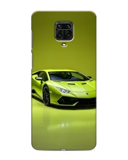 Чехол для Xiaomi Redmi Note 9S с картинкой «Салатовый Lamborghini Huracan»