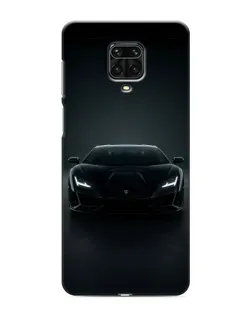 Чехол для Xiaomi Redmi Note 9S с картинкой «Черный Lamborghini Aventador»