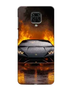 Чехол для Xiaomi Redmi Note 9S с картинкой «Lamborghini в огне»