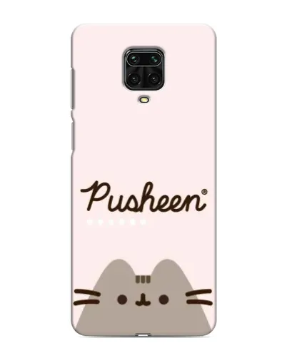 Чохол для Xiaomi Redmi Note 9S з картинкою «Pusheen логотип»