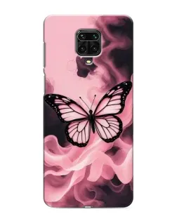 Чехол для Xiaomi Redmi Note 9S с картинкой «Бабочка в дыму»