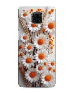 Чехол для Xiaomi Redmi Note 9S с картинкой «Белые сухоцветы»