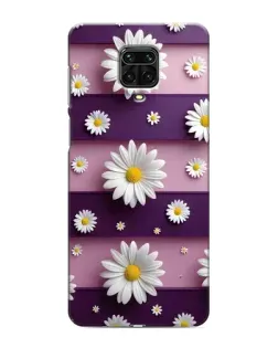 Чехол для Xiaomi Redmi Note 9S с картинкой «Ромашки на фиолетовом»