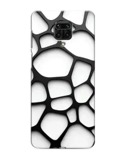 Чехол для Xiaomi Redmi Note 9S с картинкой «Белая объемная сетка»