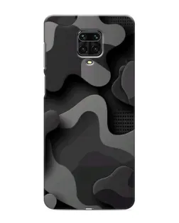Чехол для Xiaomi Redmi Note 9S с картинкой «Темный абстрактный камуфляж»