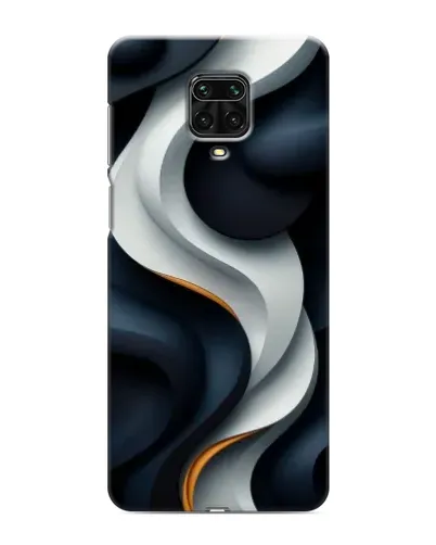 Чехол для Xiaomi Redmi Note 9S с картинкой «Объемные черно-белые ленты» Чехол для Xiaomi Redmi Note 9S с картинкой «Объемные черно-белые ленты»