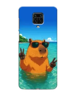 Чехол для Xiaomi Redmi Note 9S с картинкой «Морская капибара»
