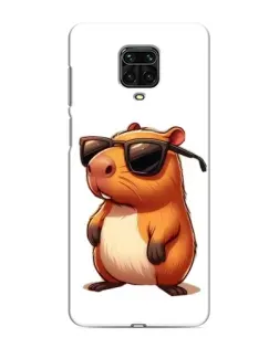 Чехол для Xiaomi Redmi Note 9S с картинкой «Капибара в очках»