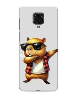 Чехол для Xiaomi Redmi Note 9S с картинкой «Капибара рэпер даб»