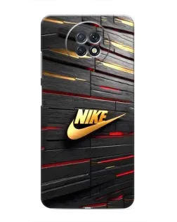 Чохол для Xiaomi Redmi Note 9T з картинкою «Золотий Nike на металі»