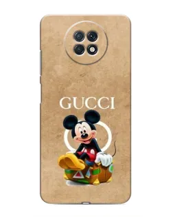Чохол для Xiaomi Redmi Note 9T з картинкою «Міккі Маус Gucci — крафт»
