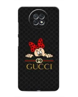 Чохол для Xiaomi Redmi Note 9T з картинкою «Мінні Маус Gucci — чорний»