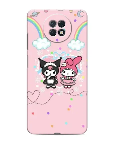 Чохол для Xiaomi Redmi Note 9T з картинкою «My Melody та Kuromi»