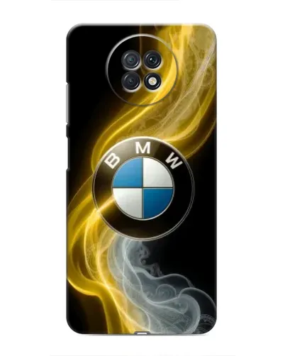 Чехол для Xiaomi Redmi Note 9T с картинкой «Золотистый дым BMW»