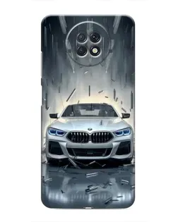 Чехол для Xiaomi Redmi Note 9T с картинкой «BMW в свете фар»
