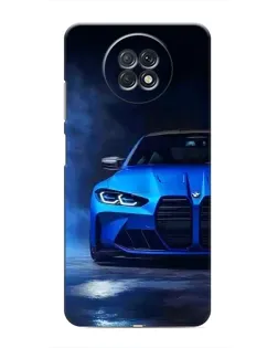 Чехол для Xiaomi Redmi Note 9T с картинкой «Голубая BMW M4»