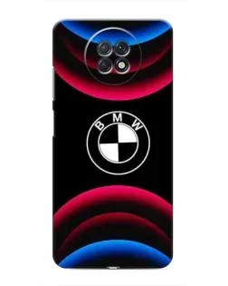 Чехол для Xiaomi Redmi Note 9T с картинкой «Логотип BMW и неоновые дуги»