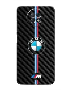 Чехол для Xiaomi Redmi Note 9T с картинкой «Эмблема BMW и карбон»