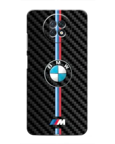 Чехол для Xiaomi Redmi Note 9T с картинкой «Эмблема BMW и карбон»