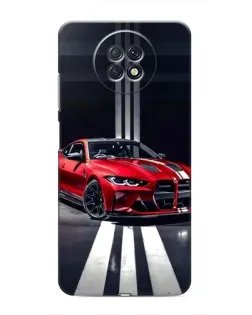 Чехол для Xiaomi Redmi Note 9T с картинкой «Красная BMW на дороге»