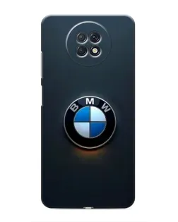 Чехол для Xiaomi Redmi Note 9T с картинкой «Логотип BMW — минимализм»
