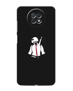 Чехол для Xiaomi Redmi Note 9T с картинкой «PUBG — силуэт воина»