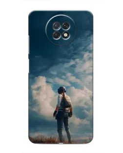 Чехол для Xiaomi Redmi Note 9T с картинкой «Герой PUBG на скале»
