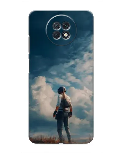 Чехол для Xiaomi Redmi Note 9T с картинкой «Герой PUBG на скале»