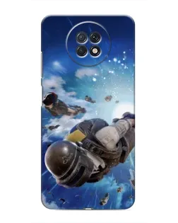 Чехол для Xiaomi Redmi Note 9T с картинкой «Десант PUBG — прыжок»