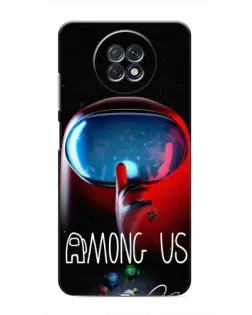 Чехол для Xiaomi Redmi Note 9T с картинкой «Красный импостер — макро»
